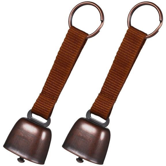 HOMEMAXS 2Pcs Bear Bell Loud Bear Bell with Nylon Webbing for Harvesting Wild Vegetables Mountain Walking