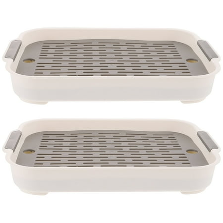 HOMEMAXS 2Pcs Bunny Litter Box Hamster Toilet Square Rabbit Litter Box Plastic Guinea Pig Toilet