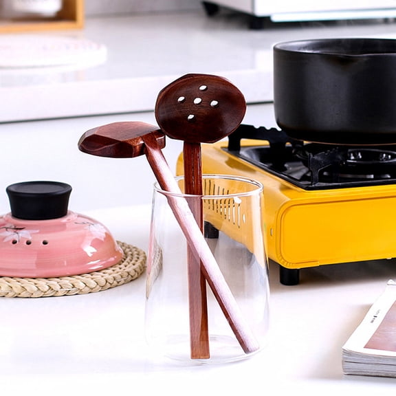 2Pcs Phoebe Nanmu Spoons Ideal For Cooking And Serving In Various Settings