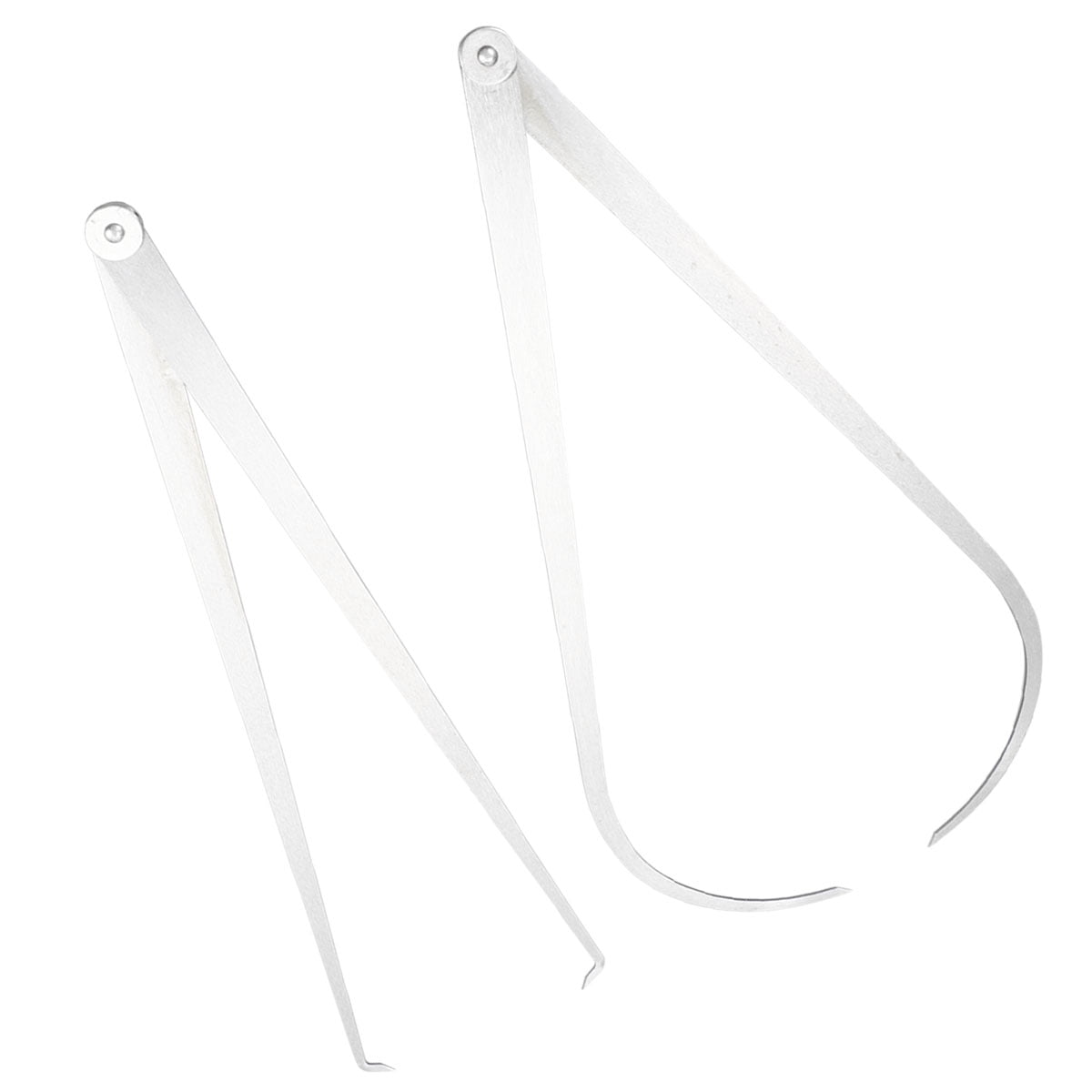 BEADCEST 2Pcs Plated Silver Measuring Caliper Set for Inside and Outside Diameter Measurement Durable Rust Resistant