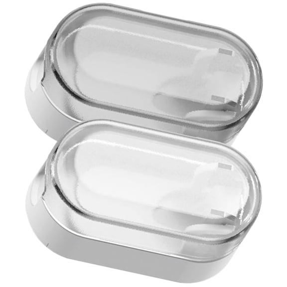 HOMEMAXS 2Pcs Wall-mount Toothbrush Caps Nail-free Toothbrush Caps Toothbrush Hook With Cover