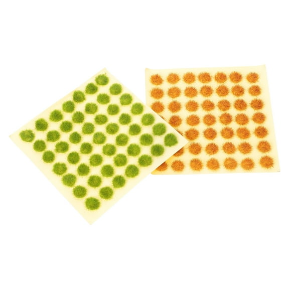 BEADCEST 2Set of Mini Grass Tuft Decor Plastic Static Grass Tufts Green for Tabletop Game Terrain