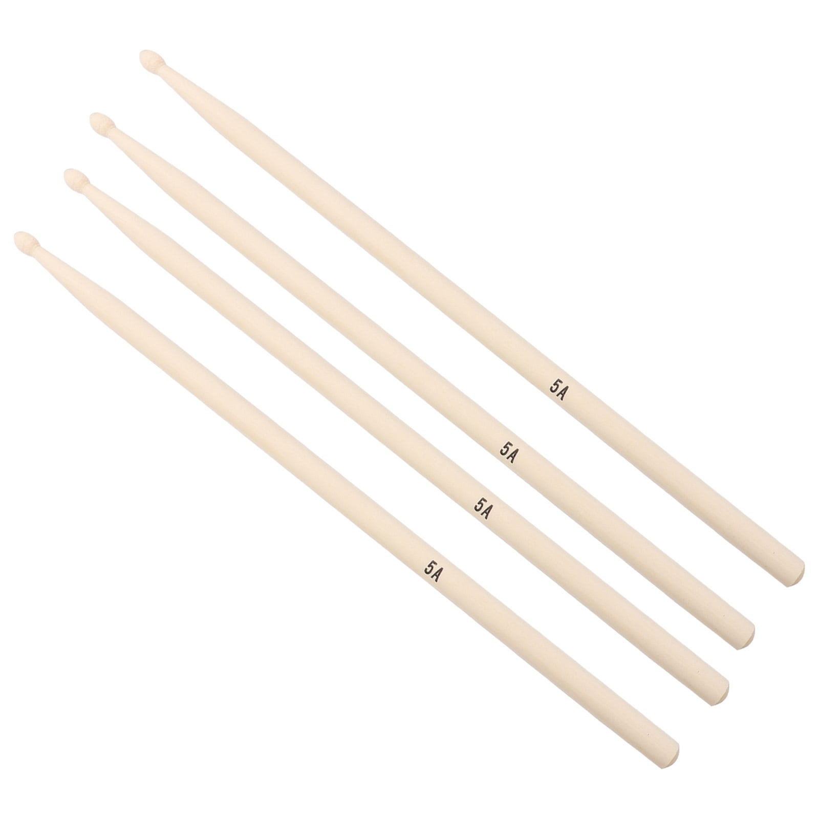White)2PCS Drum Brush Double Headed Dual Purpose Maple Drumstick Rubber BX5