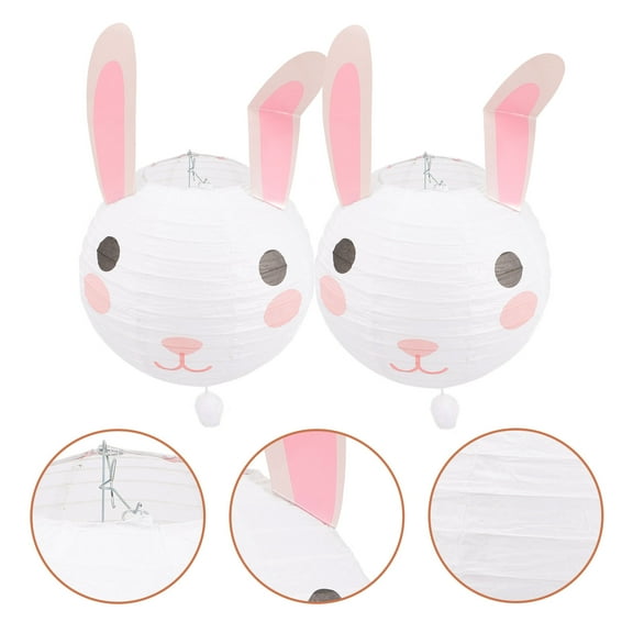 2pcs 3d Animal Shaped Paper Lanterns Handmade Children Cartoon Patterns Lanterns