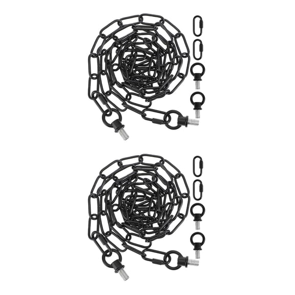 HOMEMAXS Raindrops 2pcs Lighting Pendant Chain Extension for Light Fixture Swag Lamp Perfect for Chandelier and Ceiling Light Black