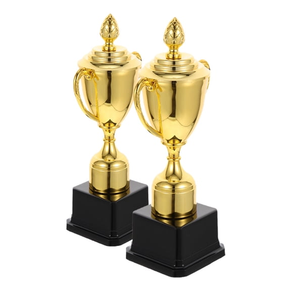 HOMEMAXS 2pcs Mini Award Trophies for Student Competitions, Winner Celebration, Bulk Trophy Props, Competition Prize Toys Set