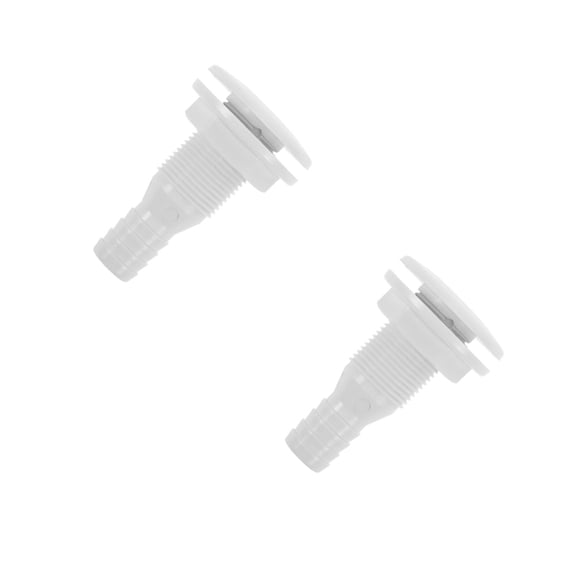 HOMEMAXS 2pcs Boat Yacht Motorhome Drainage Outlet Fitting Thru Hull Fitting Fishing Boat Bottom Sewer Outlet Drain Valve Drain Plug (3/4 Inch)