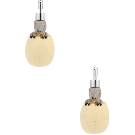 HOMEMAXS 2pcs Break Eggshell Dinosaur Pressed Lotion Bottle Liquid Soap Pump Dispenser