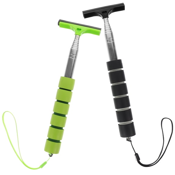 HOMEMAXS 2pcs Car Mirror Squeegees Telescopic Car Rear View Mirror Wiper Multi-purpose Window Squeegee