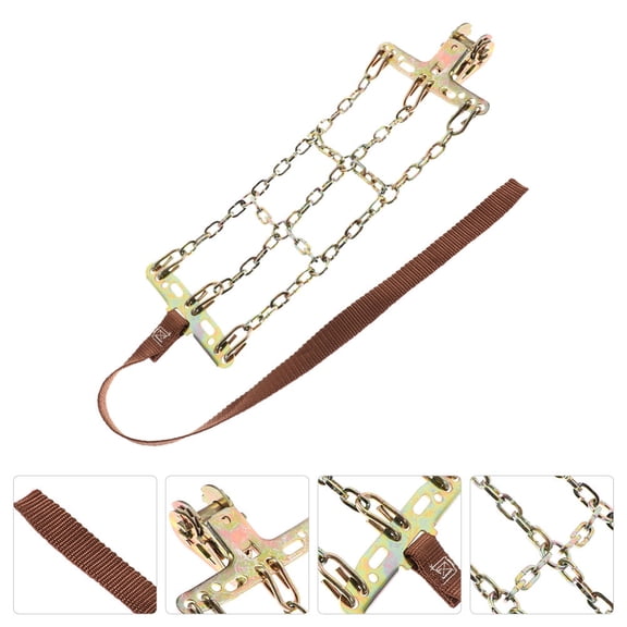 HOMEMAXS 2pcs Car Snow Chains Security Tire Chains Emergency Anti-slip Wheel Tire Chains