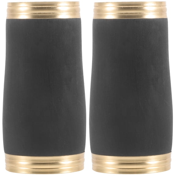 OULII ABS Clarinet Barrel Black Tuning Ring for Woodwind Instruments 2Pcs