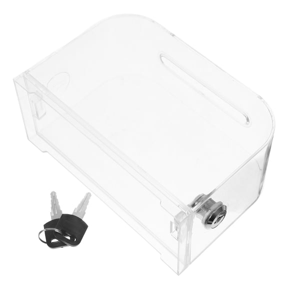 HOMEMAXS 2pcs  Clear Donation Box Clear Suggestion Box Ballot Box Donation Box with Lock for Fundraising