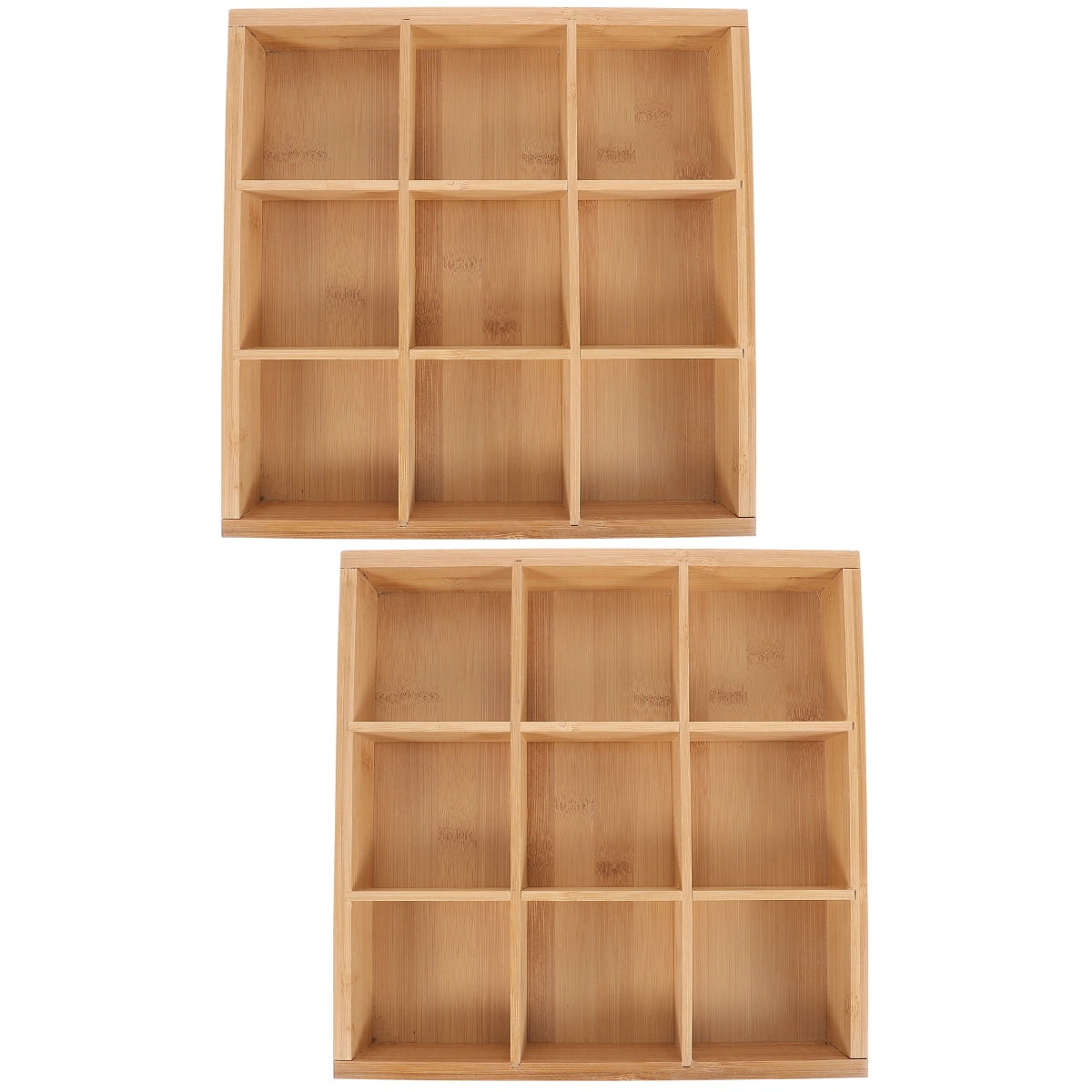 HOMEMAXS 2pcs Compartment Bamboo Plate Snack Plate Bamboo Serving Plate Fruit Serving Plate Dessert Plate