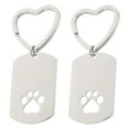 thumbnail image 1 of HOMEMAXS 2pcs Dog Paw Keychain Cremation Keyring Jewelry Urn Memorial Ash Holder Pendant With Paw Print Stainless Steel Keepsake For Dog Cat Pet Ashes, 1 of 8