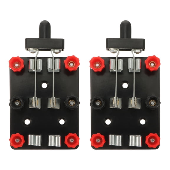HOMEMAXS 2pcs Double Pole Double Throw Electrical Electricity Experimental Equipment
