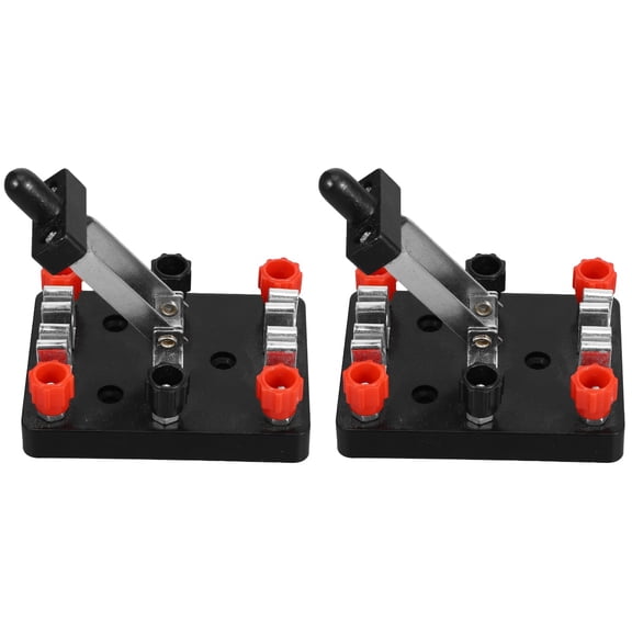 OULII Double Pole Double Throw Switch Physics Laboratory Equipment for Teaching Black 2Pcs