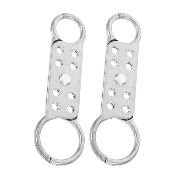 HOMEMAXS 2pcs Double-end Aluminum Hasp 8 Holes Hasp Safety Lock Hasp Lockout Hasps