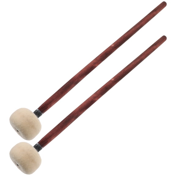 HOMEMAXS 2pcs Drum Mallet Percussion Stick Wood Handle Drumstick Practice Drum Stick Tool
