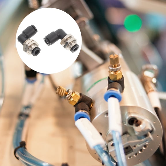 HOMEMAXS 2pcs Elbow Pipe Fitting Pipe Joint Adapters Airline Push Fittings Air Pipe Connectors