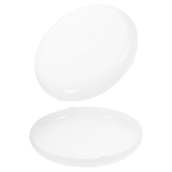 HOMEMAXS 2pcs Flat Pc Lamp Shade Diffuser For Led Bulbs Half Round Anti-Fog Covers Suitable For Ceiling Lights White Plastic Diffusion Plates
