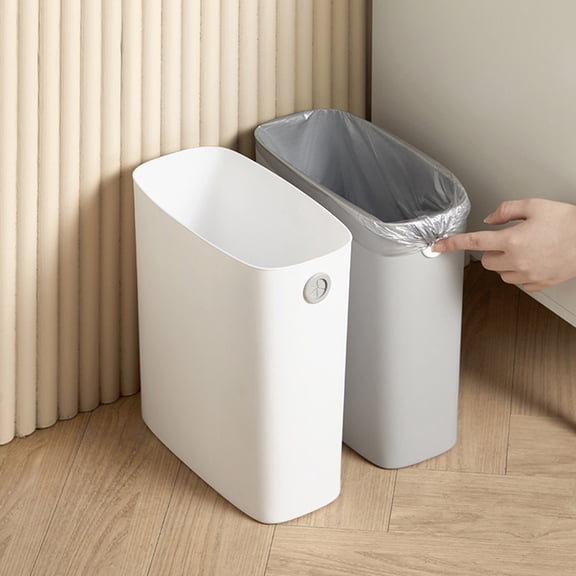 HOMEMAXS 2pcs Garbage Cans No Pressing Ring Trash Can Narrow Place Garbage Trash Cans