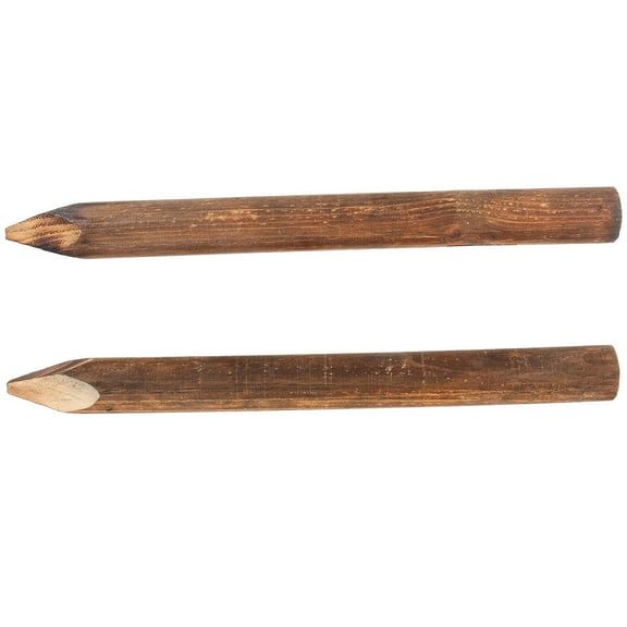 HOMEMAXS 2pcs Garden Fence Poles Flower Bed Edging Poles Flower Bed Edging Posts Tree Support Supply Tree Support Wood Pole Fence Making Supplies