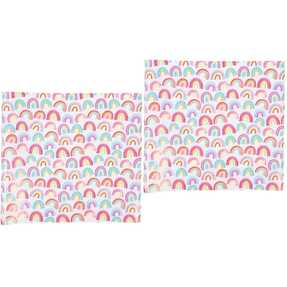 2pcs Gift Packing Paper Diy Wrapping Paper Gift Wrapping Paper Rainbow Pattern Gift Box Wrapping Paper