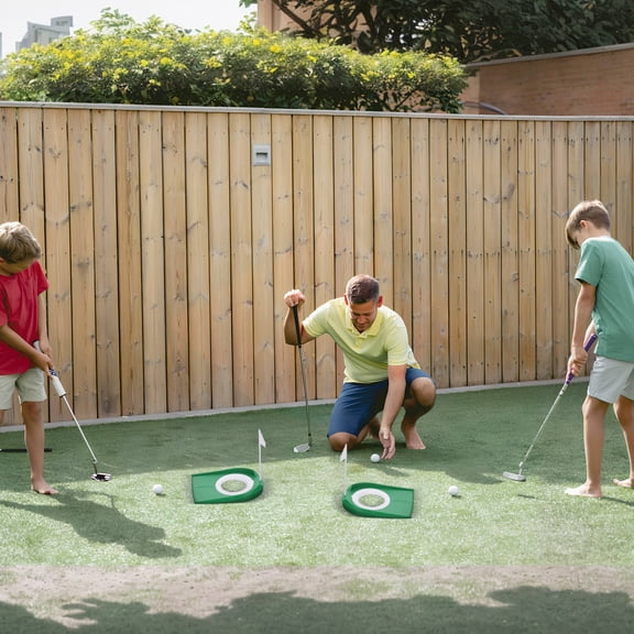 HOMEMAXS 2pcs Golf Putting Practice Cup Indoor Golf Practice Hole Cups Office Putting Training Cups Portable Golf Equipment With Flags