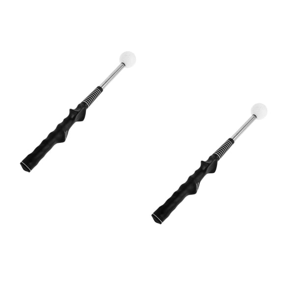 2pcs Golf Swing Trainer Golf Swing Training Aid For Improve Strength Tempo Balance And Flexibility Golf Warm Up Stick For Practice Chipping Hitting