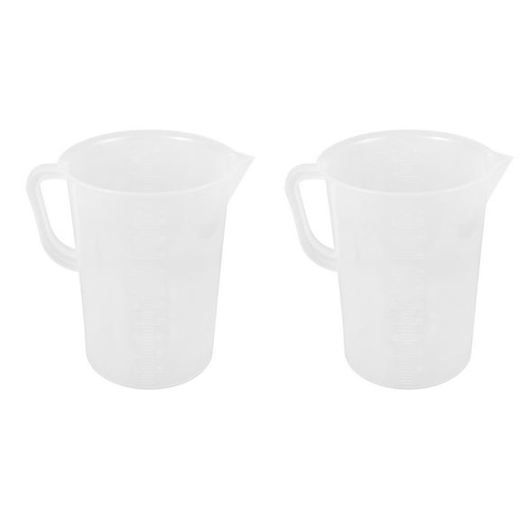 HOMEMAXS 2pcs Graduated Measuring Cup Large Capacity Liquid Measuring Cup Oil Measuring Cup with Handle 5000ml