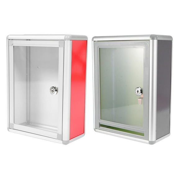 HOMEMAXS 2pcs Hanging Wall Ballot Box With Lock Suggestion Box Wall-mount Mail Box Home Supplies
