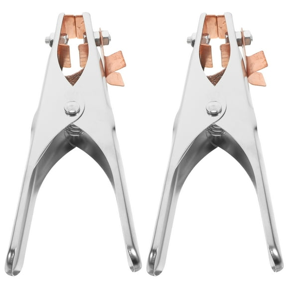 2pcs Heavy Duty Grounding Clamp Metal Welding Machine Manual Welder Earth Clip Welding Ground Clamp Grounding Wire Welding Clamp
