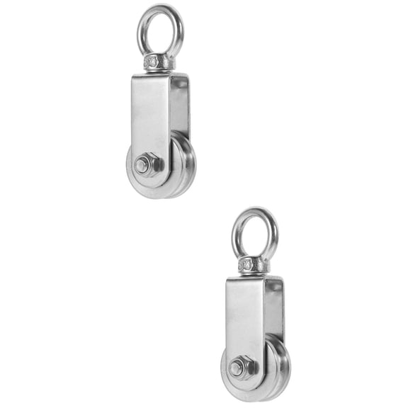 HOMEMAXS 2-Pack Heavy Duty Stainless Steel Cable Pulley for Outdoor Lifting, Rope Pulley, Strong Load Bearing
