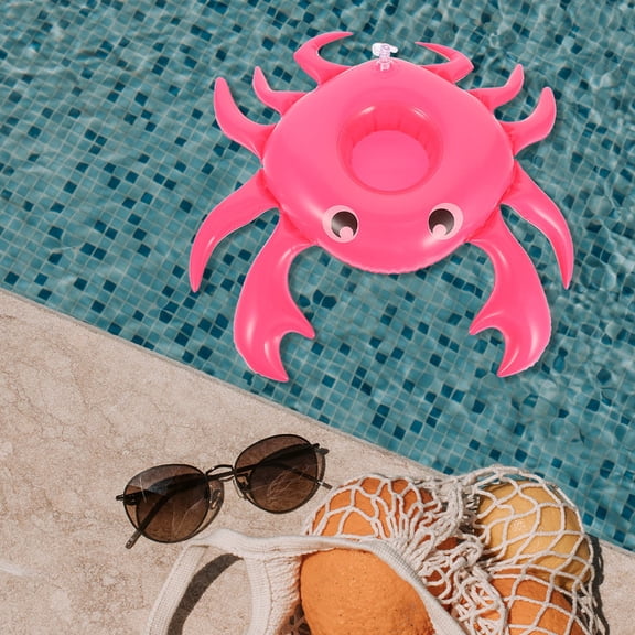 HOMEMAXS 2pcs Inflatable Drink Holder Cute Drink Float Reusable Inflatable Cute Cup Coasters Pool Cup Holders