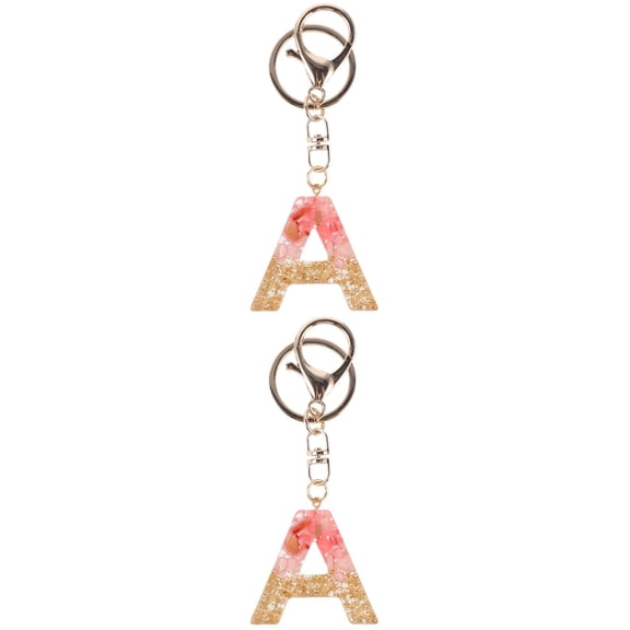 HOMEMAXS 2pcs Key Chain Women Letter Shape Backpack Pendant Wallet Hanging Pendant Keychain