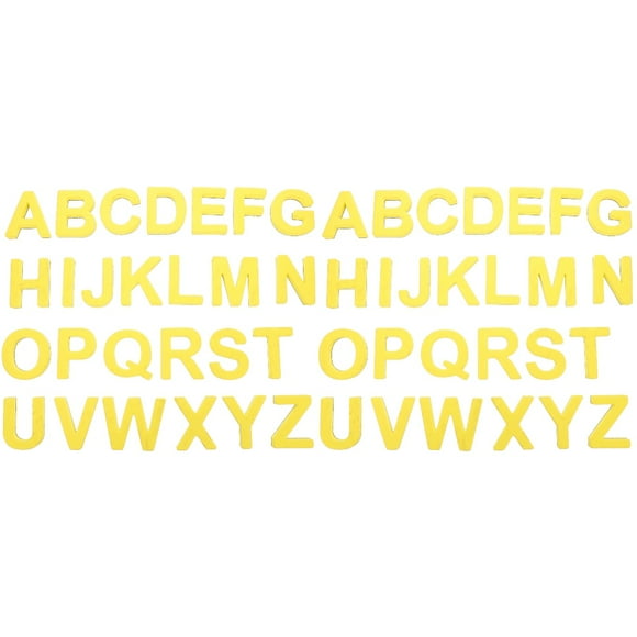 HOMEMAXS 2pcs Magnetic Letters Alphabet Refrigerator Magnets 26 Words Fridge Magnet Preschool Learning Spelling Counting Educational for Home Office Yellow
