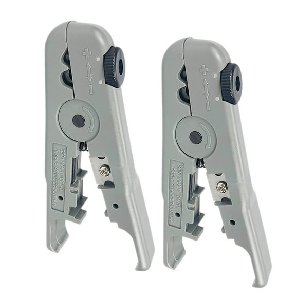 2pcs Manual Wire Stripper Cutter for Electrical Networking Cables Adjustable Tool for Round Flat Cables
