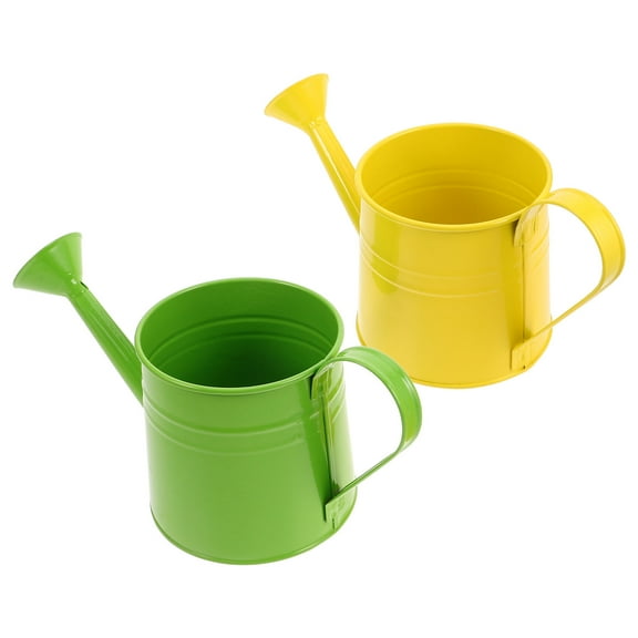 2pcs Metal Garden Watering Can Colored Iron Watering Jug Novelty Flower Arrangement Holder Unique Vase Floral Bucket for Indoor and Outdoor