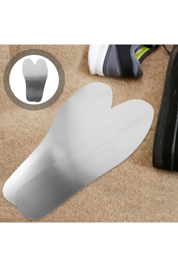 2pcs Metal Shoe Inserts For Men And Women Stainless Steel Anti-Puncture Insoles Work Boot Insoles Ideal For Safety Footwear