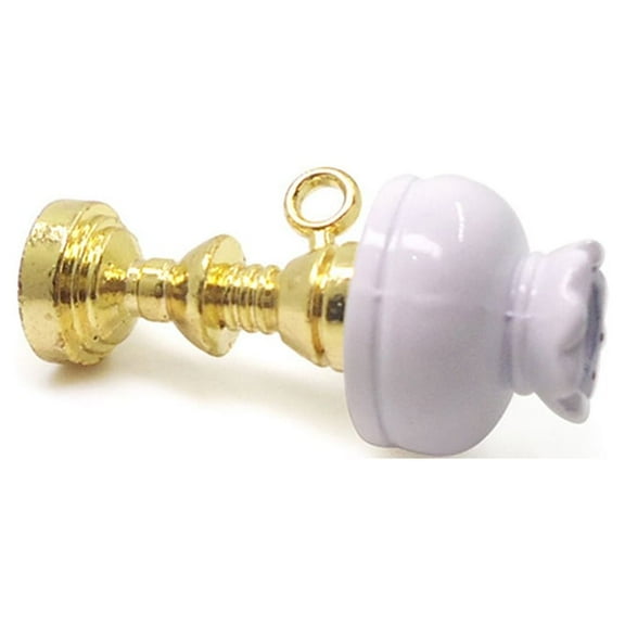 HOMEMAXS 2pcs Mini Chic Table Lamp Model Creative Vintage Bedside Light Mini Furniture Accessories (1 to 12 Ratio)