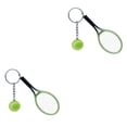 thumbnail image 1 of HOMEMAXS 2pcs Mini Tennis Racket Keychain Key Ring Charm Tennis Ball Key Chain Car Bag Pendant Keyring Gift ( Color), 1 of 8
