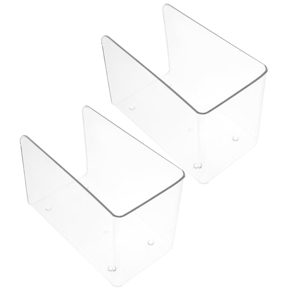 HOMEMAXS 2pcs Multi-use Bookend Desktop Bookend Clear Book Stand Acrylic Tabletop Book Stand Office Supply