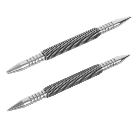 HOMEMAXS 2pcs Nail Tool Center Punch Carbon Steel Spring Loaded Nail Set for Wood Metal Glass