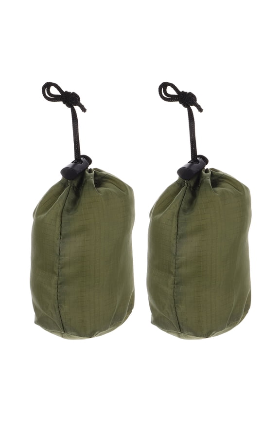 2pcs Outdoor Emergency Raincoat Storage Bag Lightweight Drawstring Pouches For Travel Compact Raincoat Bags Waterproof Bag