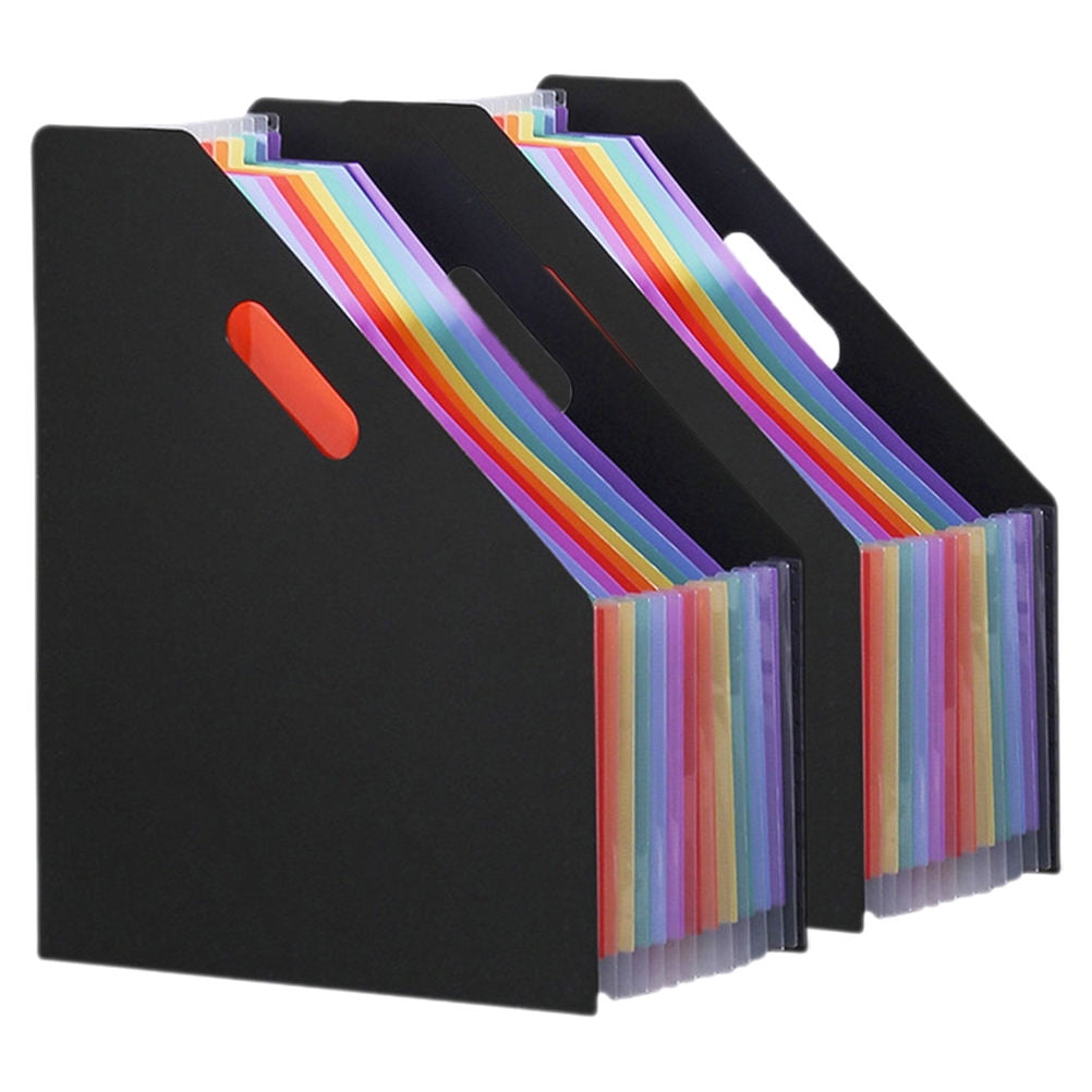 HOMEMAXS 2pcs Plastic Accordion Folder Accordion File Organizer ...