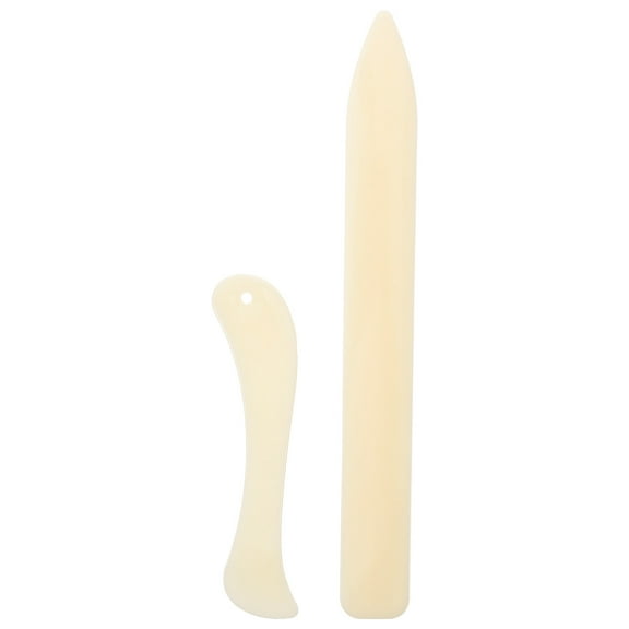 HOMEMAXS 2pcs  Plastic Bone Folder Craft Tool Curved And Straight Bone Folder Tool