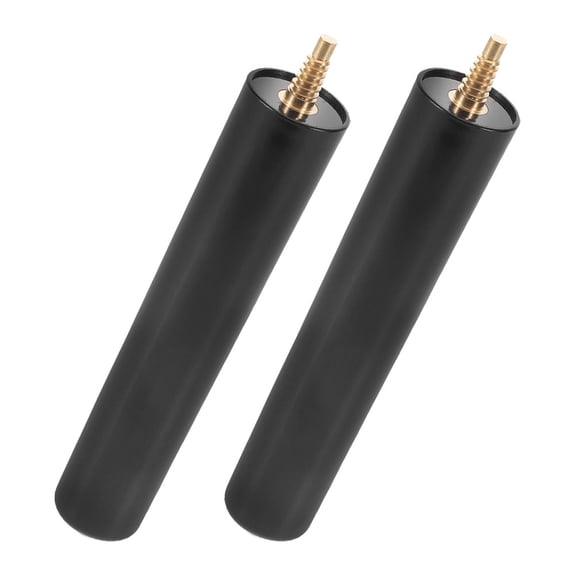 STRANDCHIC 2Pcs Black Billiard Cue Extension Rod for Enhanced Grip and Precision Comfortable Pool Accessory