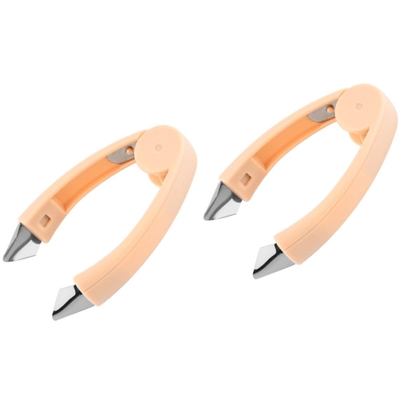 HOMEMAXS 2pcs Portable Fruit Gadget Stainless Steel Strawberry Huller Fruit Stem Remover Pineapple Eye Remover