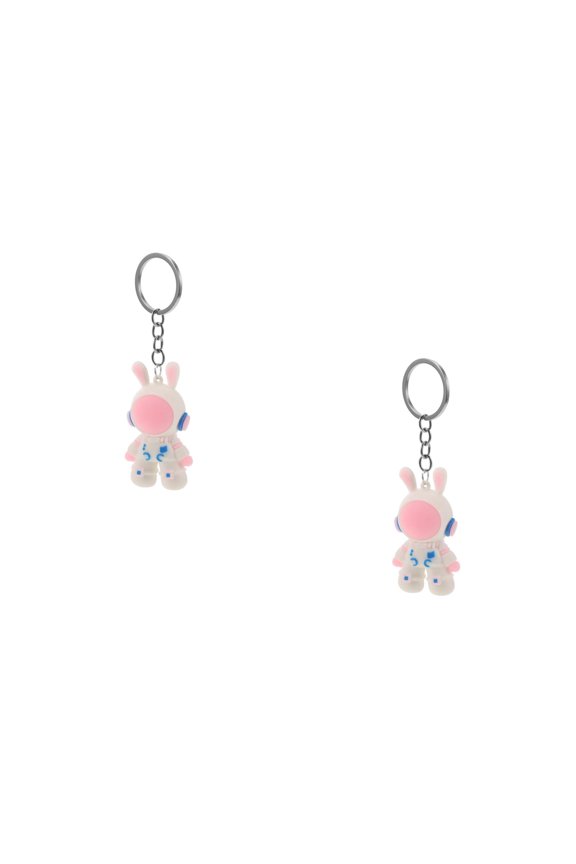 2pcs Rabbit Key Decor Rabbit Decoration Rabbit Keychain Pendant Decorative Rabbit Keychain Lovely Rabbit Keychain Funny Pendant