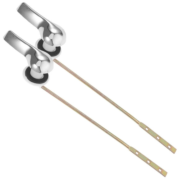 HOMEMAXS 2pcs Replacement Toilet Handle Toilet Flush Lever Plastic Toilet Tank Front Mount Lever for Home Hotel